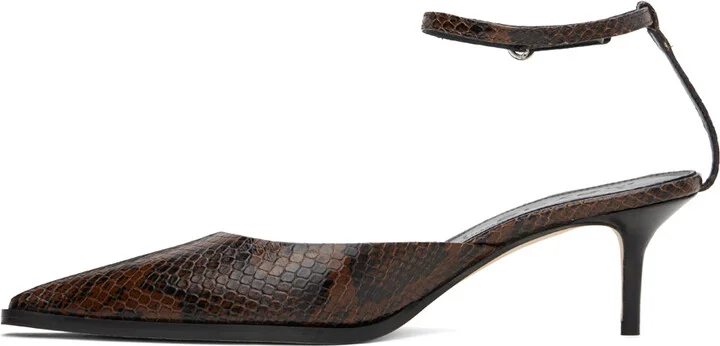 Aeyde Brown Sarina Ankle-Strap Heels - Image 3