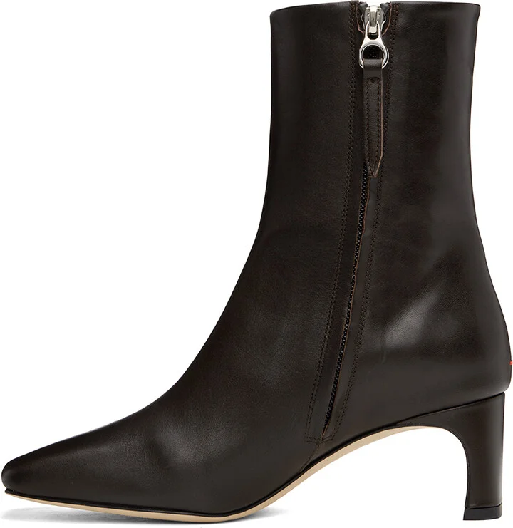 Aeyde Brown Tabitha Ankle Boots - Image 3