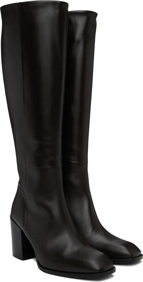 Aeyde Brown Teresa Knee-High Boots - Image 4