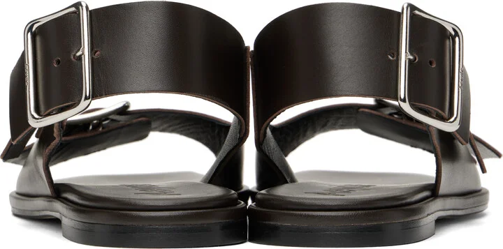 Aeyde Brown Thekla Leather Slingback Sandals - Image 2