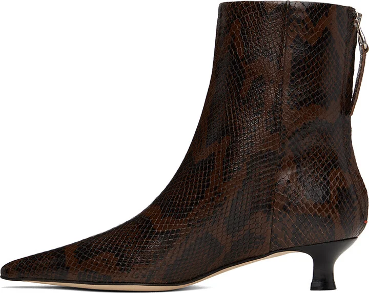Aeyde Brown Zoe Ankle Boots - Image 3