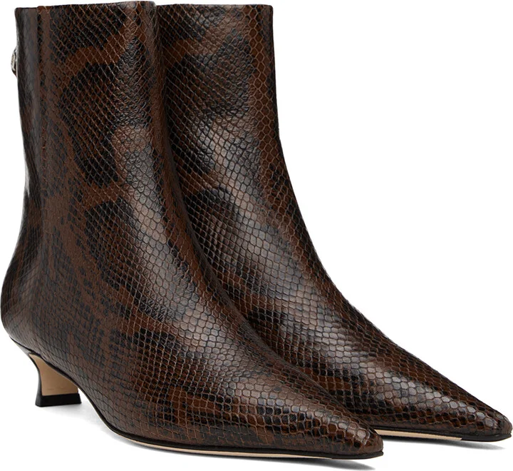 Aeyde Brown Zoe Ankle Boots - Image 4