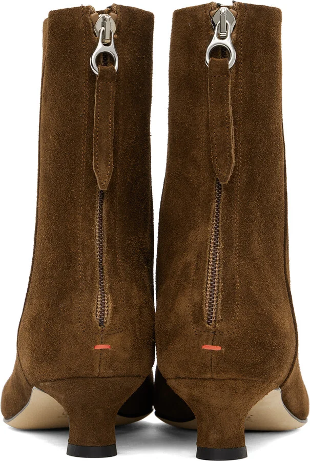 Aeyde Brown Zoe Ankle Boots - Image 2