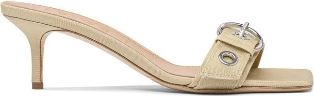 Aeyde Buckle Detailed Square Open Toe Sandals