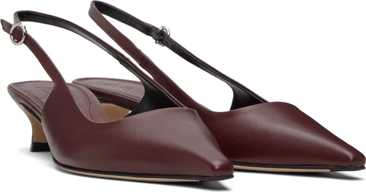 Aeyde Burgundy Catrina Heels - Image 4