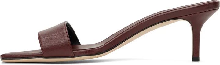 Aeyde Burgundy Ilvy Leather Mules - Image 3