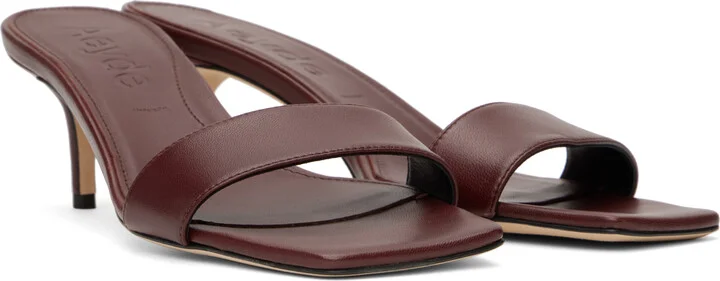Aeyde Burgundy Ilvy Leather Mules - Image 4