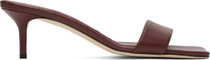 Aeyde Burgundy Ilvy Leather Mules