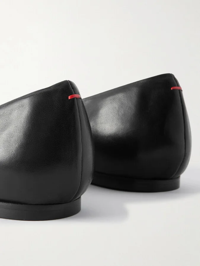 Aeyde - Cassy Leather Point-toe Flats - Black - Image 4