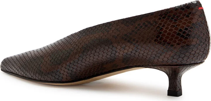 Aeyde Clara 35 Python-effect Leather Pumps - Image 2