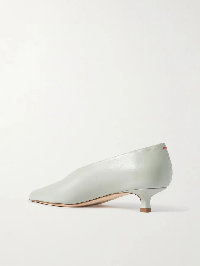 Aeyde - Clara Leather Pumps - Blue - Image 3
