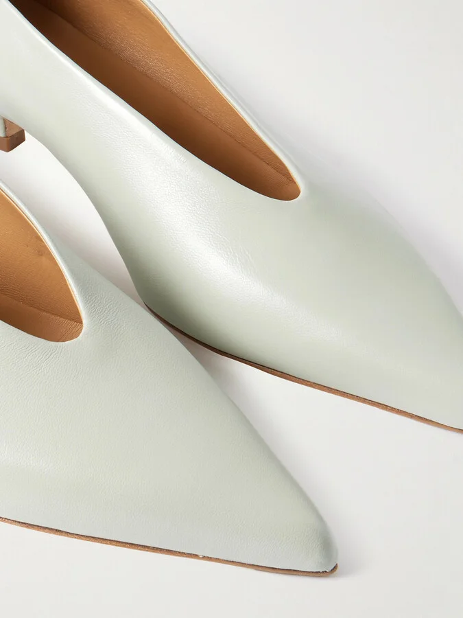 Aeyde - Clara Leather Pumps - Blue - Image 4