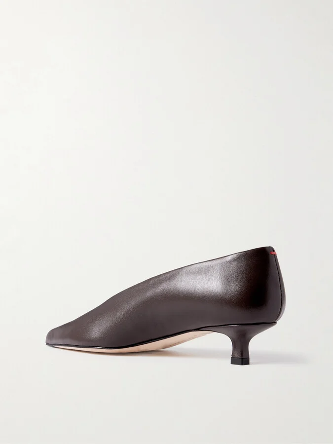 Aeyde - Clara Leather Pumps - Brown - Image 3