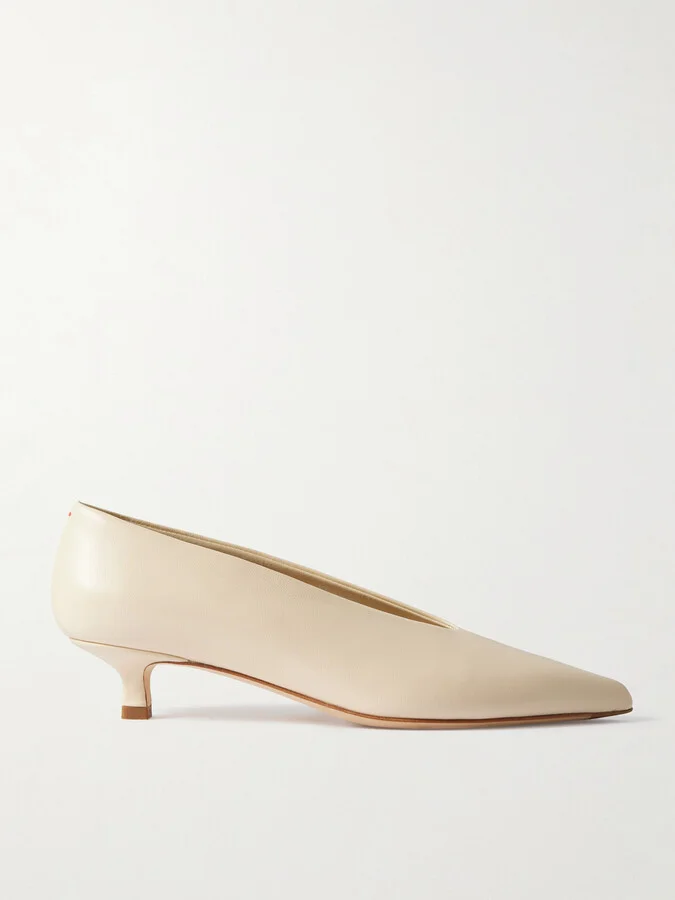 Aeyde - Clara Leather Pumps - Cream