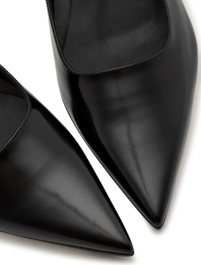 Aeyde Cleo Glossed Leather Flats - Image 3