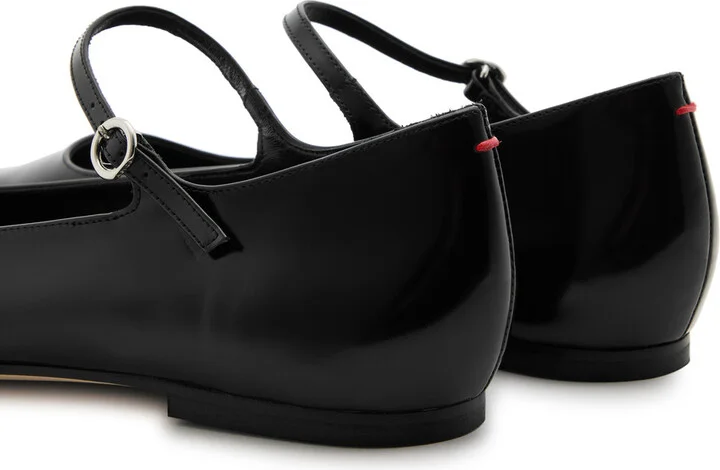 Aeyde Cleo Glossed Leather Flats - Image 4