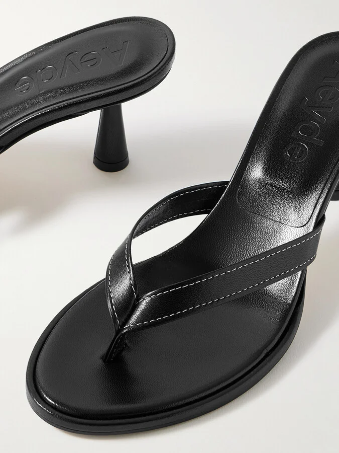 Aeyde - Daphne Leather Sandals - Black - Image 4