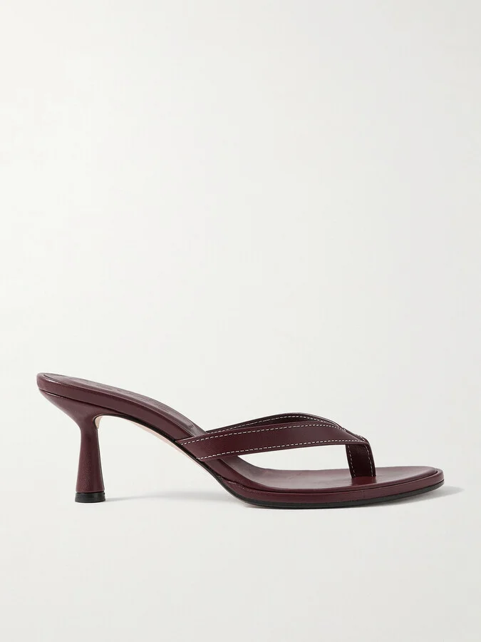 Aeyde - Daphne Leather Sandals - Burgundy