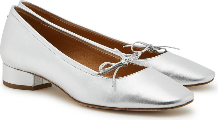 Aeyde Darya 25 Metallic Leather Pumps - Image 2