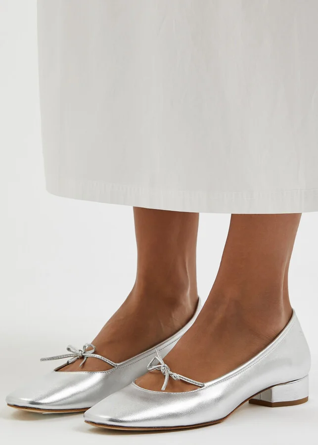 Aeyde Darya 25 Metallic Leather Pumps - Image 5