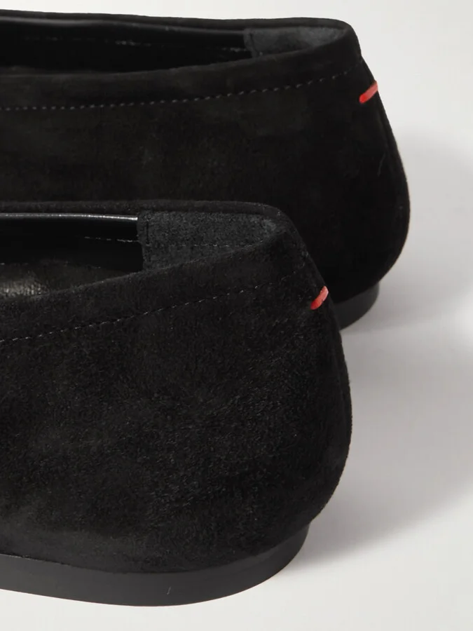 Aeyde - Delfina Suede Ballet Flats - Black - Image 4