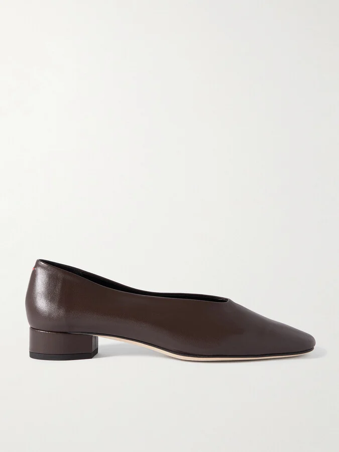 Aeyde - Delia Leather Pumps - Brown