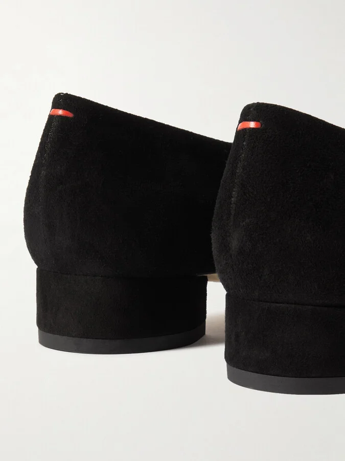 Aeyde - Delia Suede Ballet Flats - Black - Image 4