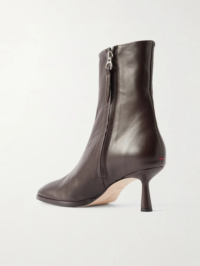 Aeyde - Dorothy Leather Ankle Boots - Brown - Image 3