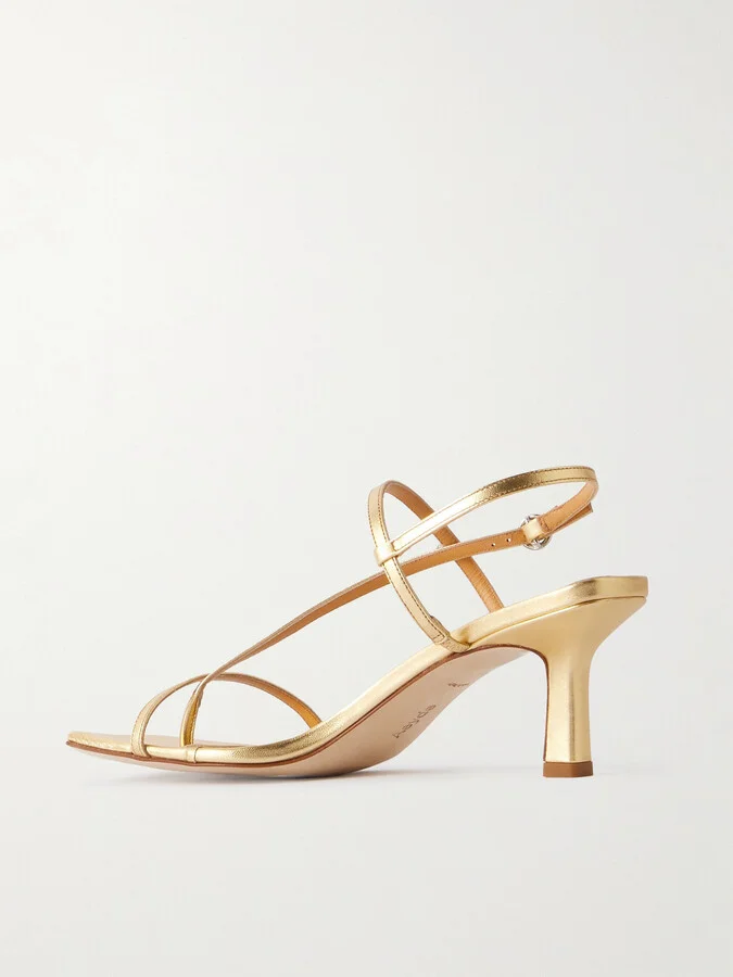 Aeyde - Elise Leather Sandals - Gold - Image 3