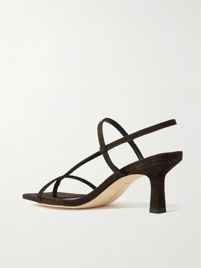 Aeyde - Elise Suede Sandals - Brown - Image 3