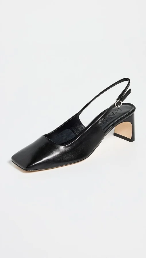 AEYDE Eliza Nappa Leather Black Heels - Image 2