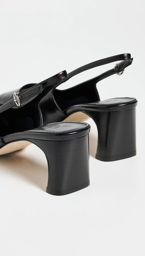 AEYDE Eliza Nappa Leather Black Heels - Image 3