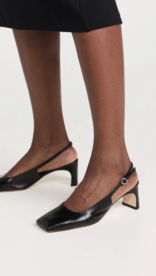AEYDE Eliza Nappa Leather Black Heels - Image 5