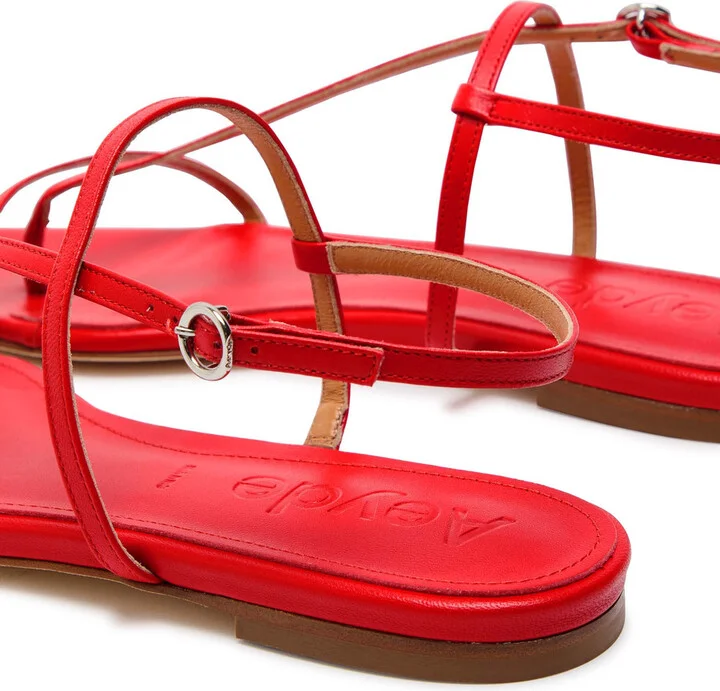 Aeyde Ella Leather Thong Sandals - Image 4