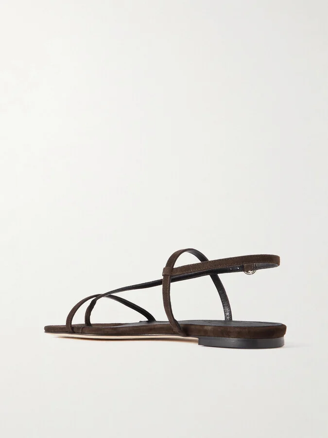 Aeyde - Ella Suede Sandals - Brown - Image 3