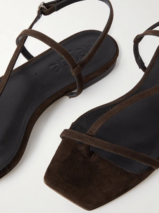 Aeyde - Ella Suede Sandals - Brown - Image 4