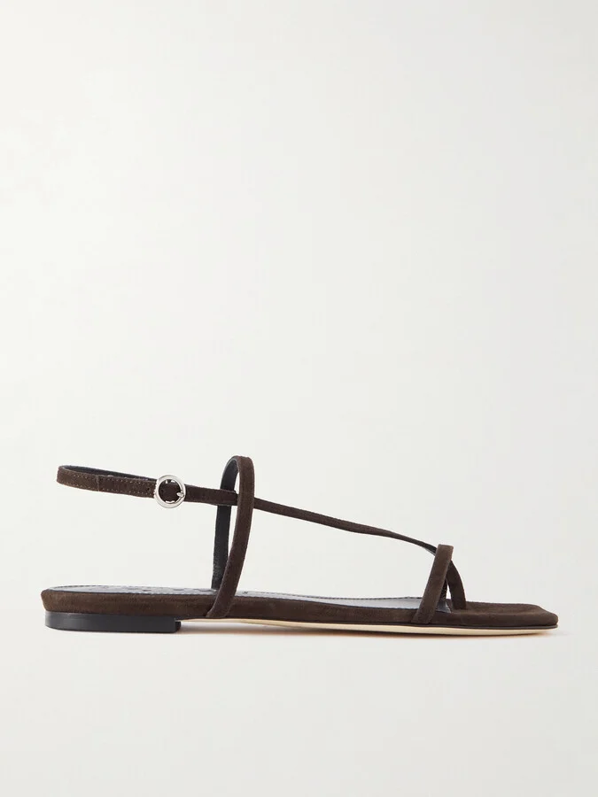 Aeyde - Ella Suede Sandals - Brown