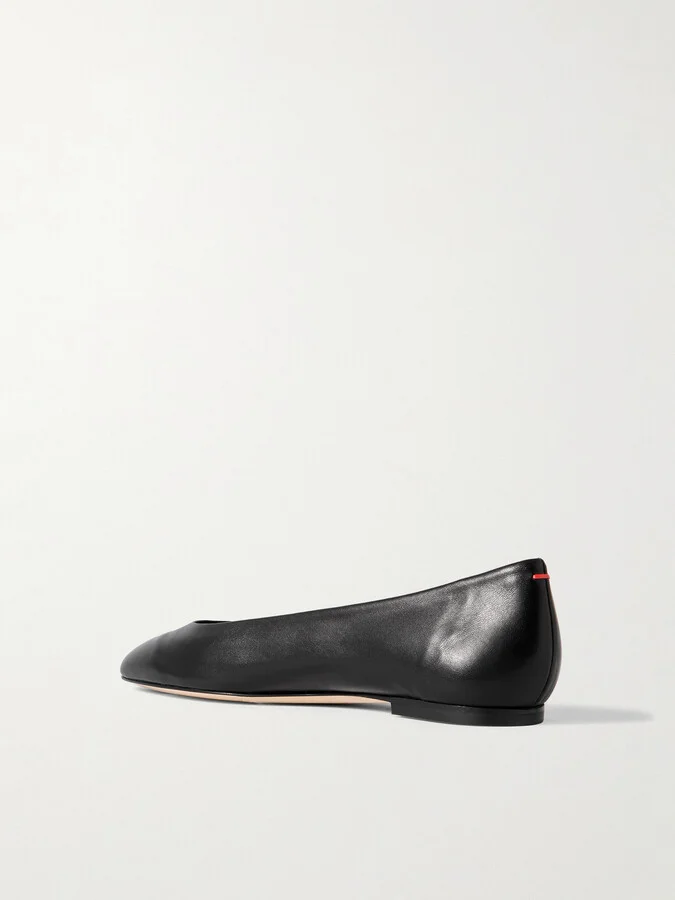 Aeyde - Ellie Leather Ballet Flats - Black - Image 3