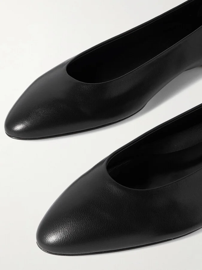 Aeyde - Ellie Leather Ballet Flats - Black - Image 4