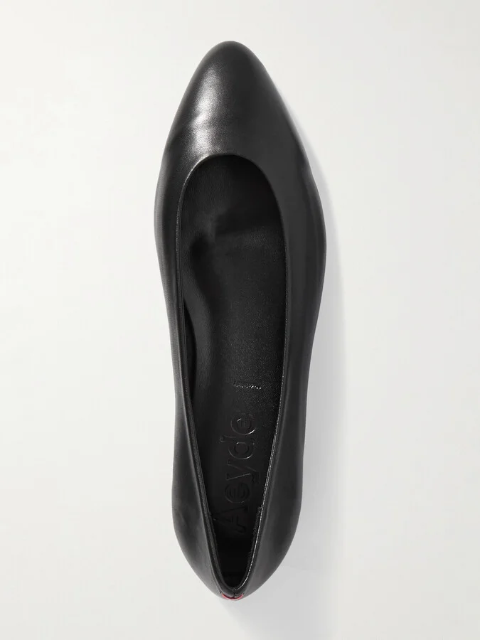 Aeyde - Ellie Leather Ballet Flats - Black - Image 5