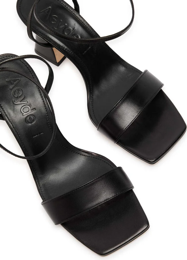 Aeyde Fenna 70 Metallic-leather Sandals - Image 3