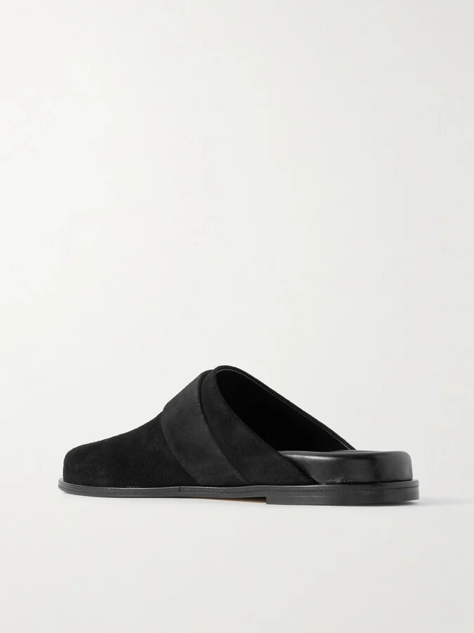 Aeyde - Finja Buckled Suede Mules - Black - Image 3