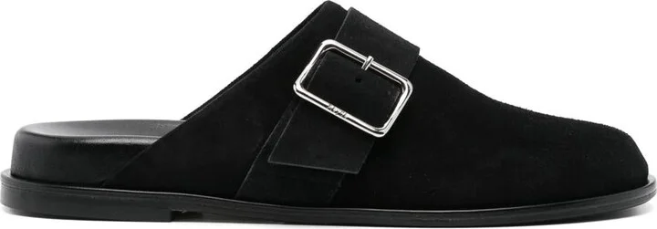 Aeyde Finja Cow Suede Leather Black Shoes