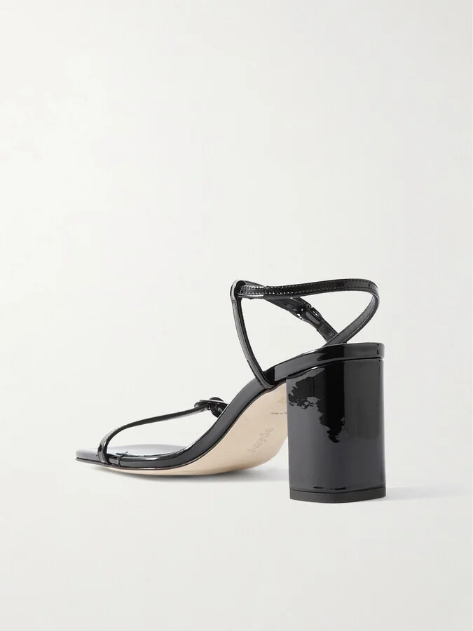 Aeyde - Franzi Patent-leather Sandals - Black - Image 3