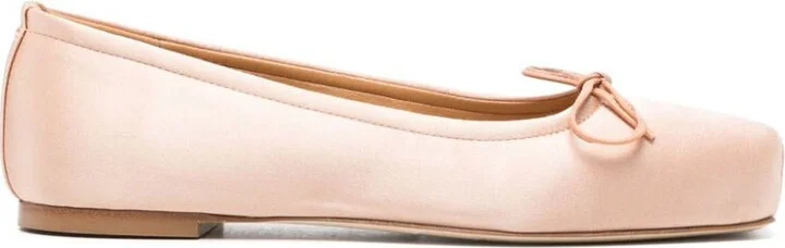 Aeyde Gabriella Satin Peach Shoes