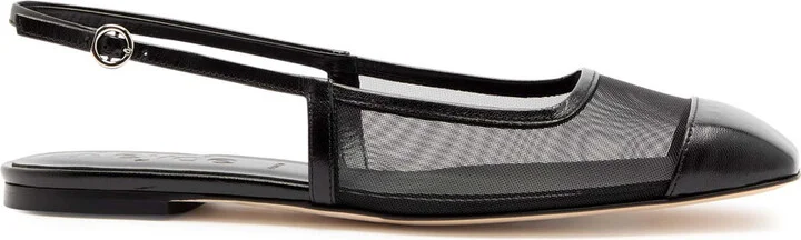 Aeyde Geraldine Mesh Slingback Ballet Flats