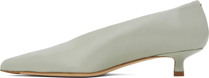 Aeyde Gray Clara Leather Heels - Image 3