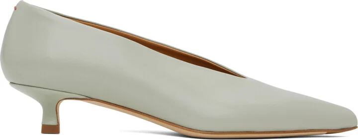 Aeyde Gray Clara Leather Heels