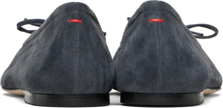 Aeyde Gray Delfina Suede Ballerina Flats - Image 2