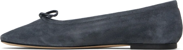 Aeyde Gray Delfina Suede Ballerina Flats - Image 3